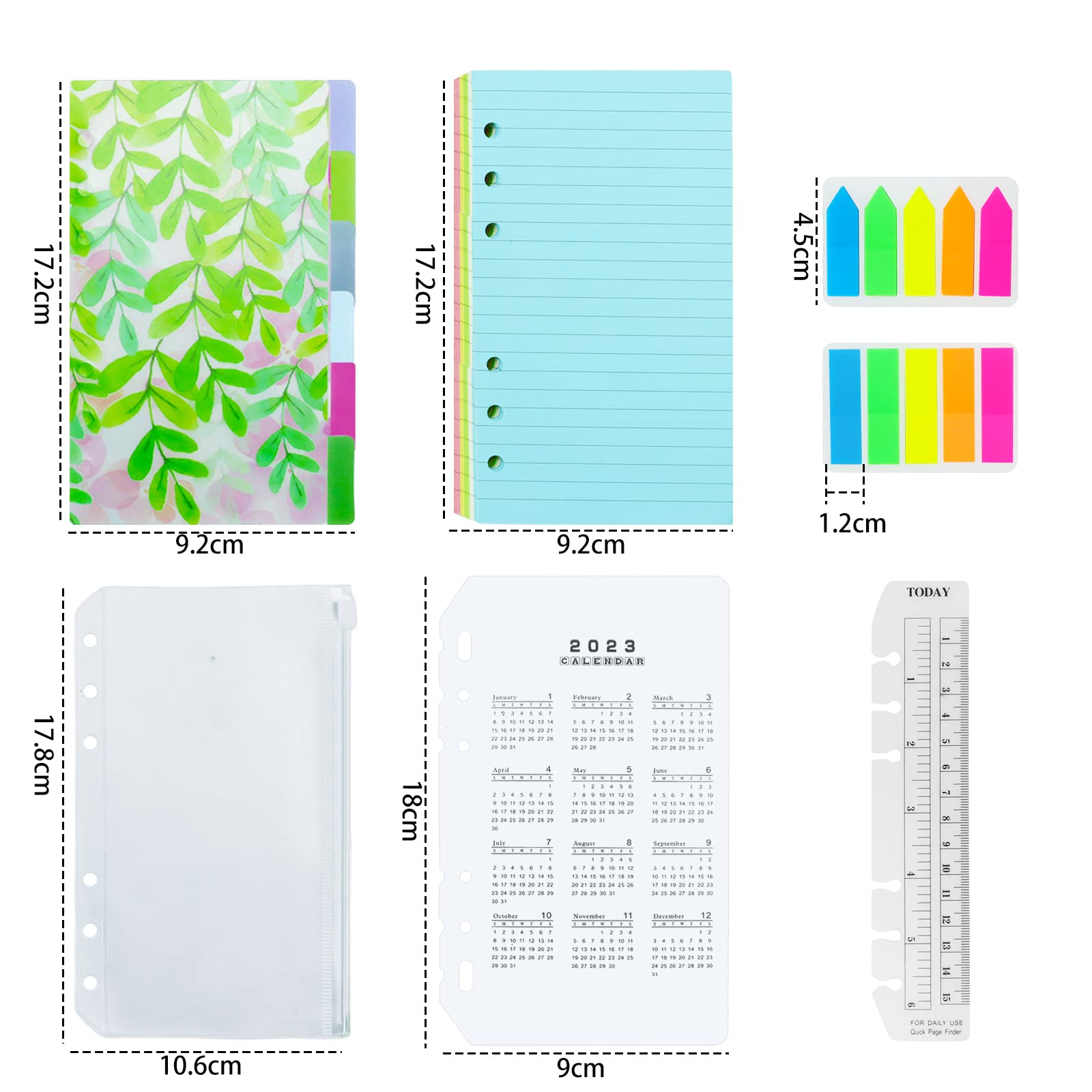 専用6枚 Amazon | A6リフィルセット 50枚 6穴ルーズリーフ裏地付きインサート紙